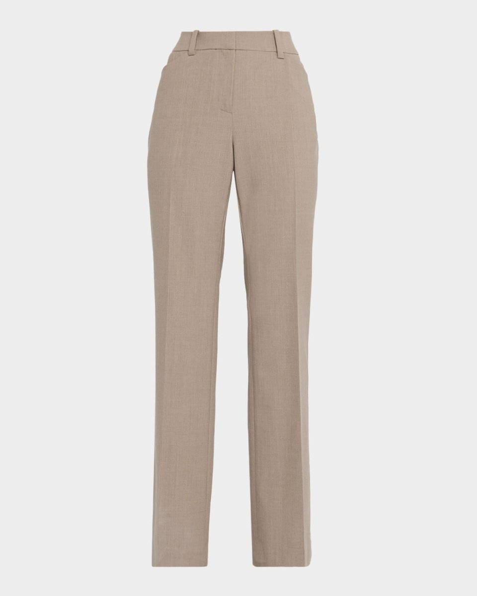 Reade Straight-Leg Stretch Wool Pants